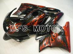 Honda CBR600 F2 1991-1994 ABS Fairing - Flame - Black Orange - MFS3103