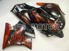 Honda CBR600 F2 1991-1994 ABS Fairing - Flame - Black Orange - MFS3103