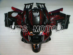 Honda CBR600 F2 1991-1994 ABS Fairing - Flame - Black Red - MFS3111