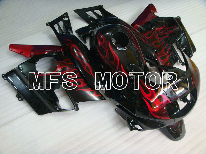 Honda CBR600 F2 1991-1994 ABS Fairing - Flame - Black Red - MFS3111