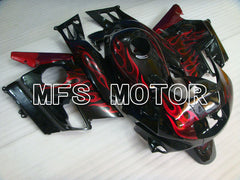 Honda CBR600 F2 1991-1994 ABS Fairing - Flame - Black Red - MFS3111