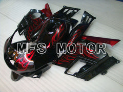 Honda CBR600 F2 1991-1994 ABS Fairing - Flame - Black Red - MFS3111