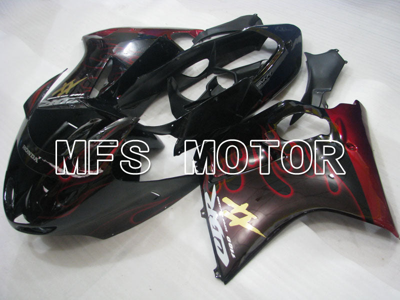 Carénage ABS injecté Honda CBR1100XX 1996-2007 - Flamme - Noir Rouge - MFS3245