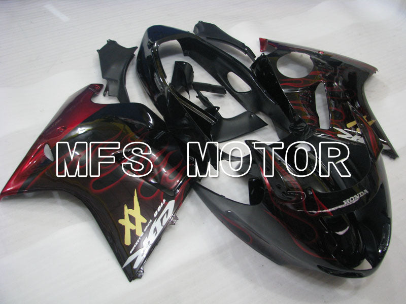 Carénage ABS injecté Honda CBR1100XX 1996-2007 - Flamme - Noir Rouge - MFS3245