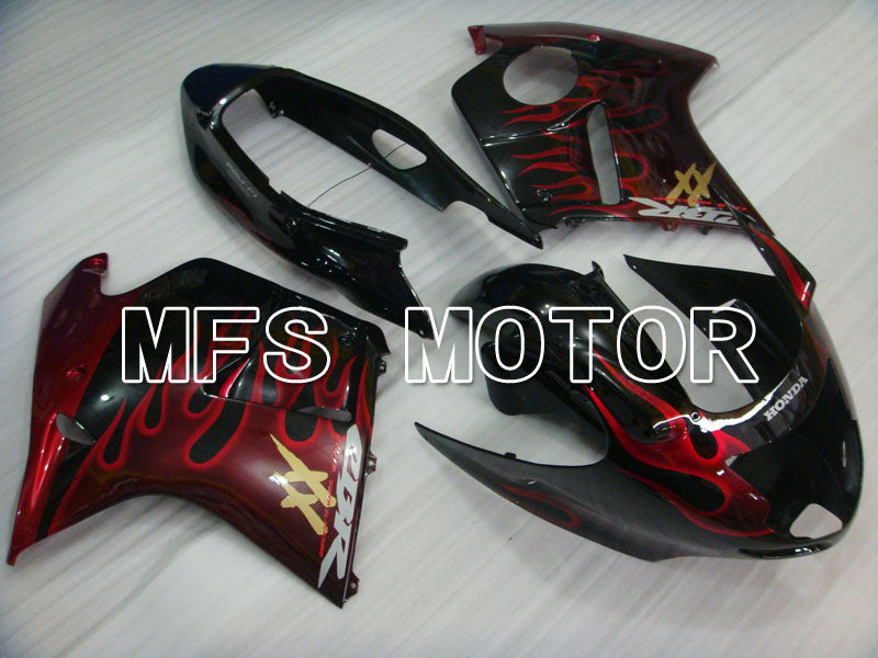 Carénage ABS injecté Honda CBR1100XX 1996-2007 - Flamme - Noir Rouge - MFS3247