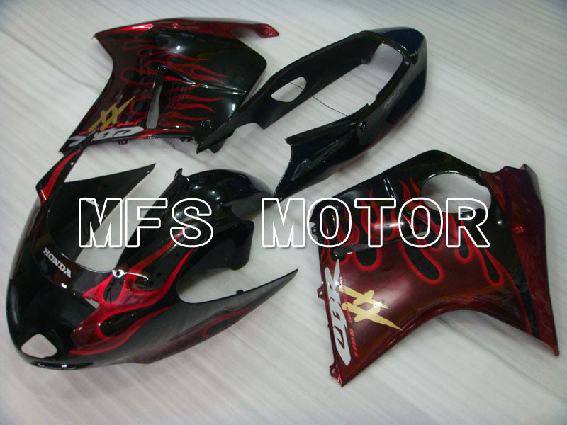 Carénage ABS injecté Honda CBR1100XX 1996-2007 - Flamme - Noir Rouge - MFS3247