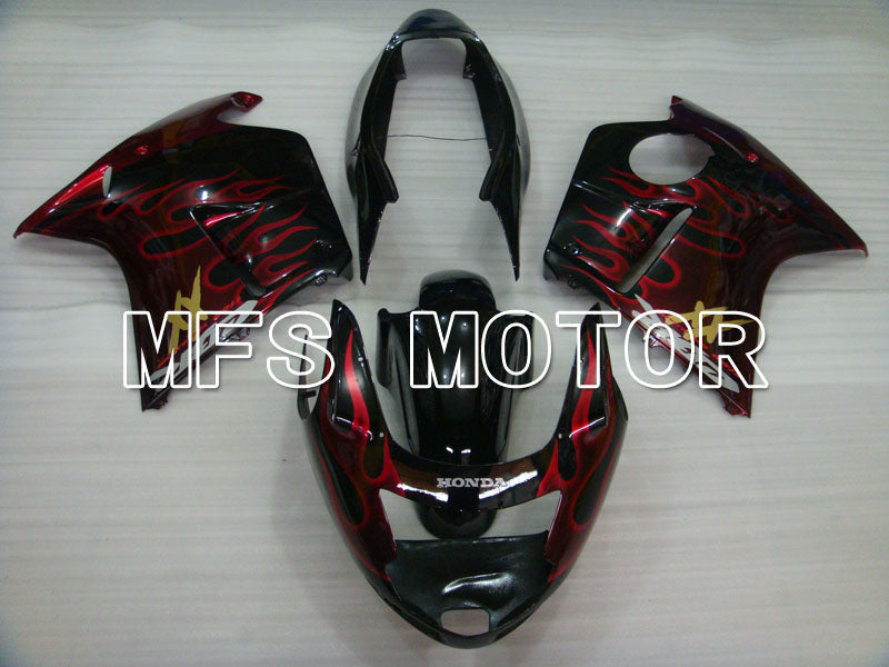 Carénage ABS injecté Honda CBR1100XX 1996-2007 - Flamme - Noir Rouge - MFS3247