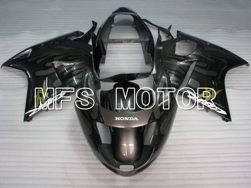 Carénage ABS injecté Honda CBR1100XX 1996-2007 - Flamme - Noir Gris - MFS3248