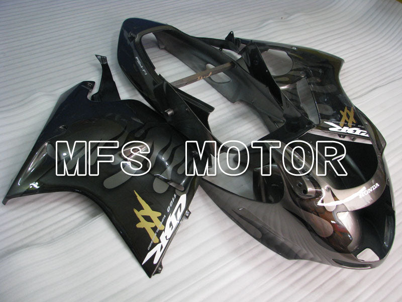 Carénage ABS injecté Honda CBR1100XX 1996-2007 - Flamme - Noir Gris - MFS3248
