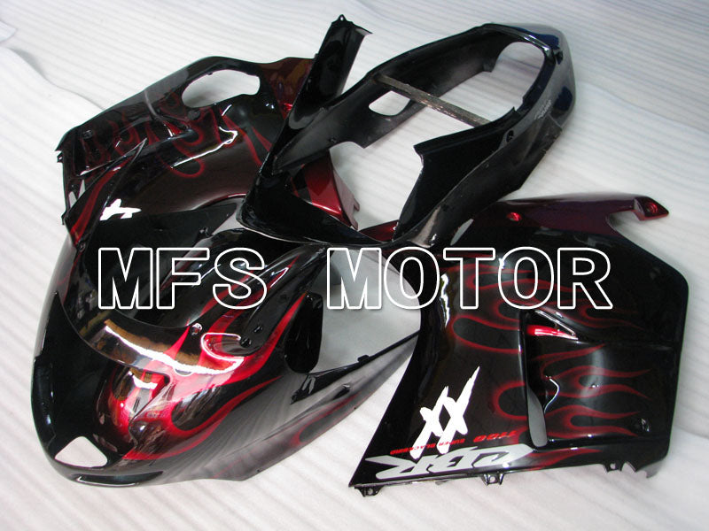 Carénage ABS injecté Honda CBR1100XX 1996-2007 - Flamme - Noir Rouge - MFS3249