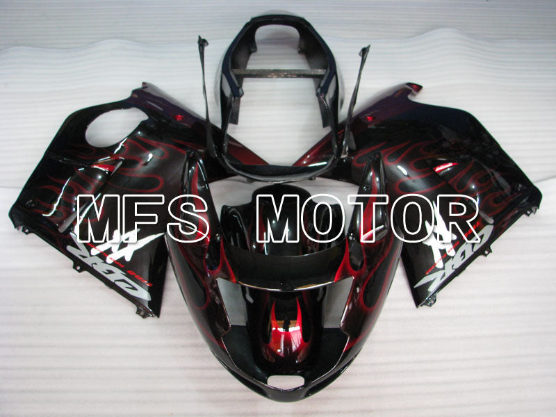 Carénage ABS injecté Honda CBR1100XX 1996-2007 - Flamme - Noir Rouge - MFS3249