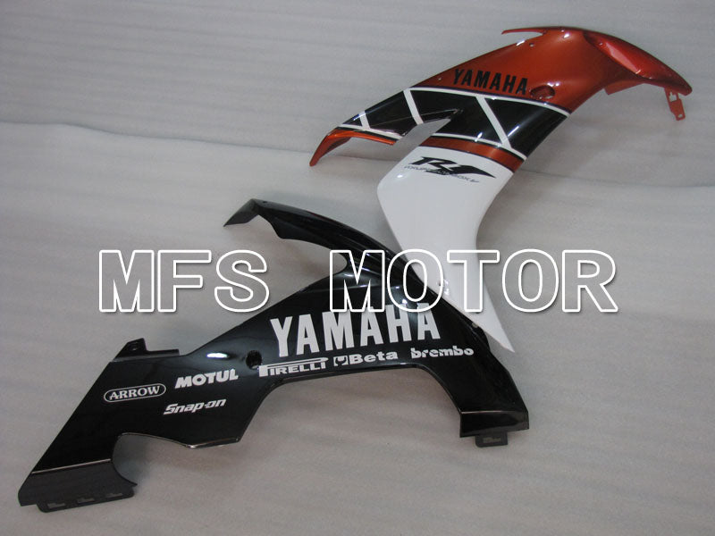 Carénage ABS injecté Yamaha YZF-R1 2004-2006 - Style usine - Noir Orange - MFS3336