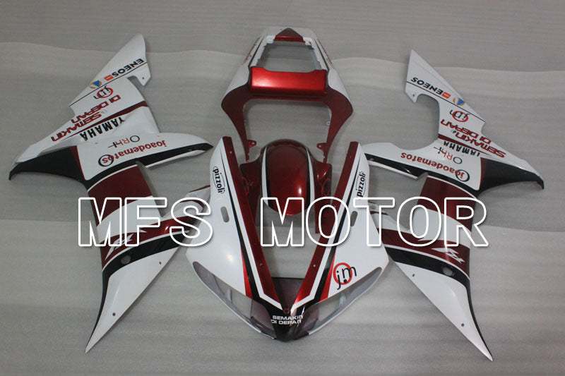 Yamaha YZF-R1 2002-2003 Injection ABS verkleidung - ENEOS - Rotweinfarbe Weiß - MFS3343