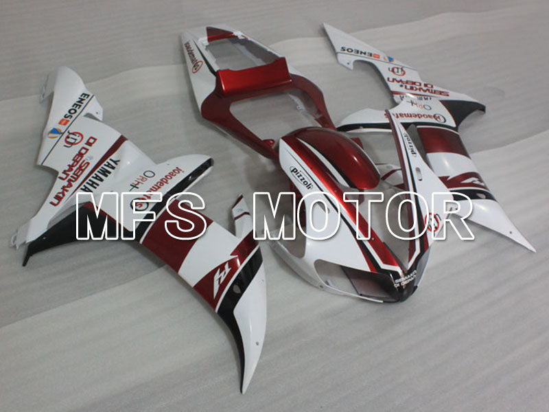 Yamaha YZF-R1 2002-2003 Injection ABS verkleidung - ENEOS - Rotweinfarbe Weiß - MFS3343