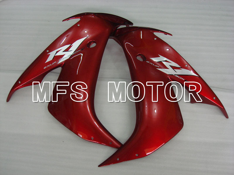 Carénage ABS injecté Yamaha YZF-R1 2004-2006 - Style usine - Couleur vin rouge argent - MFS3350