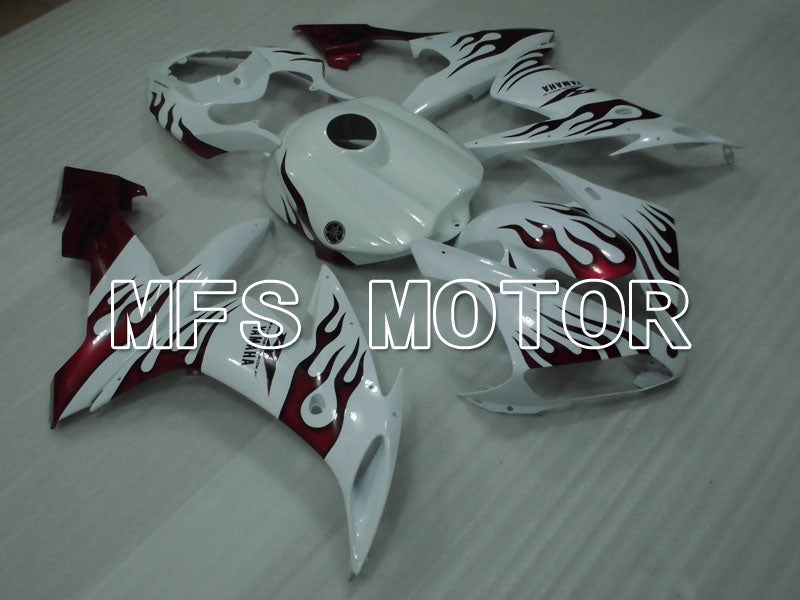Yamaha YZF-R1 2004-2006 Injection ABS Fairing - Flame - White Red - MFS3373