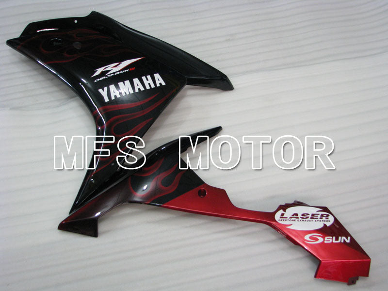 Yamaha YZF-R1 2007-2008 Injection ABS Fairing - Flame - Black Red - MFS3441
