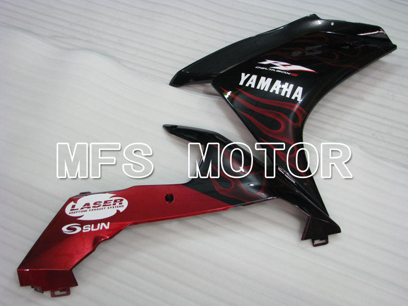 Yamaha YZF-R1 2007-2008 Injection ABS Fairing - Flame - Black Red - MFS3441