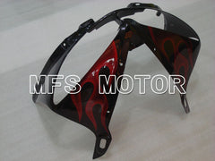 Yamaha YZF-R6 2003-2004 Injection ABS Fairing - Flame - Red wine color Black - MFS3484