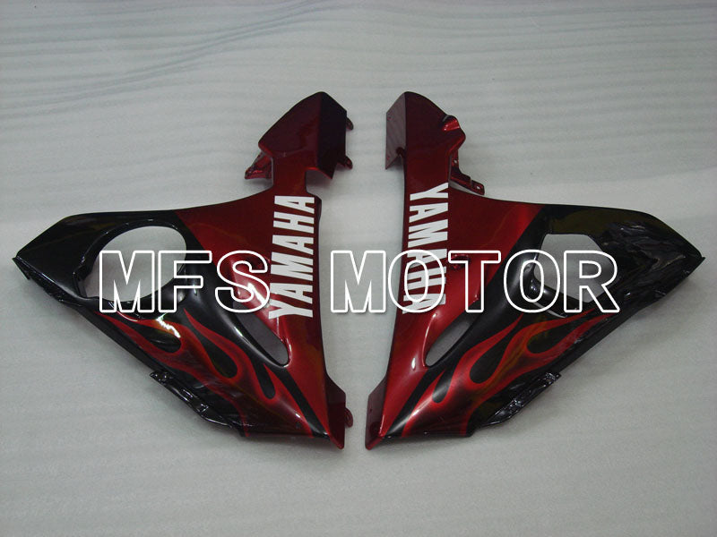 Yamaha YZF-R6 2003-2004 Injection ABS Fairing - Flame - Red wine color Black - MFS3484