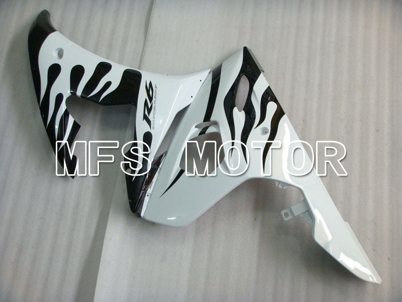 Yamaha YZF-R6 2003-2004 Injection ABS Fairing - Flame - White Black - MFS3490