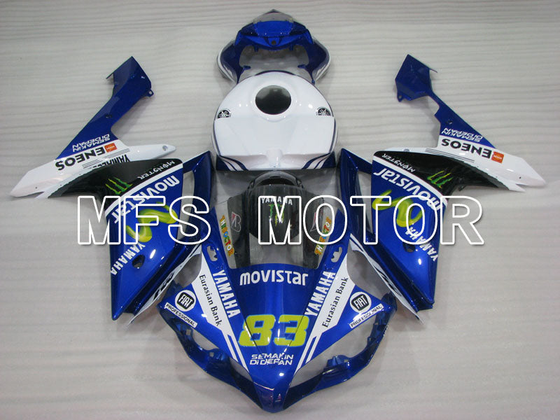 Yamaha YZF-R1 2007-2008 Injection ABS verkleidung - Monster - Blau Weiß - MFS3516