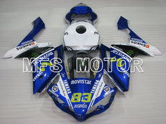 Yamaha YZF-R1 2007-2008 Injection ABS verkleidung - Monster - Blau Weiß - MFS3516