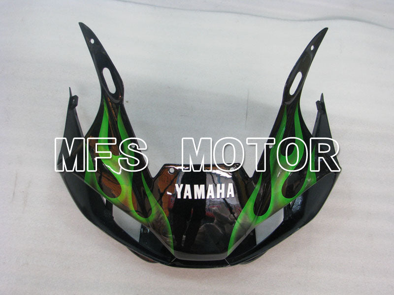 Carénage ABS injecté Yamaha YZF-R6 1998-2002 - Flamme - Noir Vert - MFS3520