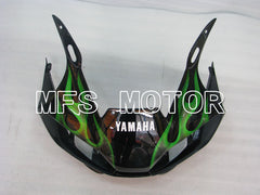 Carénage ABS injecté Yamaha YZF-R6 1998-2002 - Flamme - Noir Vert - MFS3520