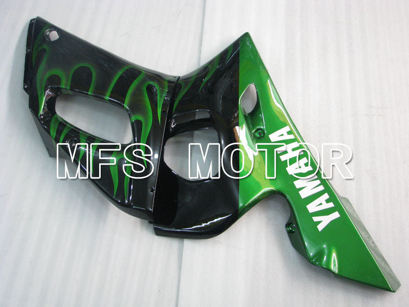 Carénage ABS injecté Yamaha YZF-R6 1998-2002 - Flamme - Noir Vert - MFS3520
