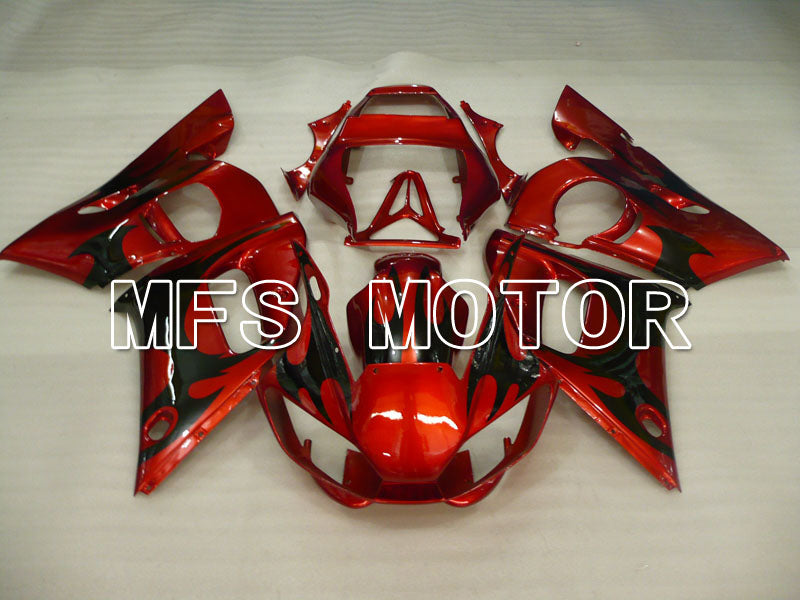 Yamaha YZF-R6 1998-2002 Injection ABS Fairing - Factory Style - Black Red wine color - MFS3550