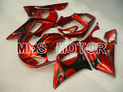 Yamaha YZF-R6 1998-2002 Injection ABS Fairing - Factory Style - Black Red wine color - MFS3550