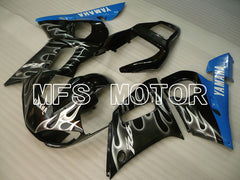Yamaha YZF-R6 1998-2002 Injection ABS Fairing - Flame - Black White - MFS3563