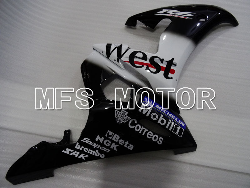 Yamaha YZF-R6 2005 Injection ABS Fairing - West - White Black - MFS3576
