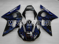 Yamaha YZF-R6 1998-2002 Injection ABS verkleidung - Flamme - Schwarz Blau - MFS3578