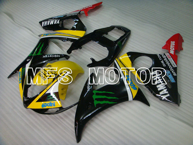 Yamaha YZF-R6 2003-2004 Injection ABS verkleidung - Monster - Gelb Schwarz - MFS3582