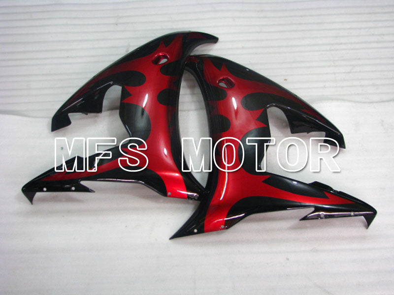Yamaha YZF-R6 2003-2004 Injection ABS Fairing - Flame - Red wine color Black - MFS3607