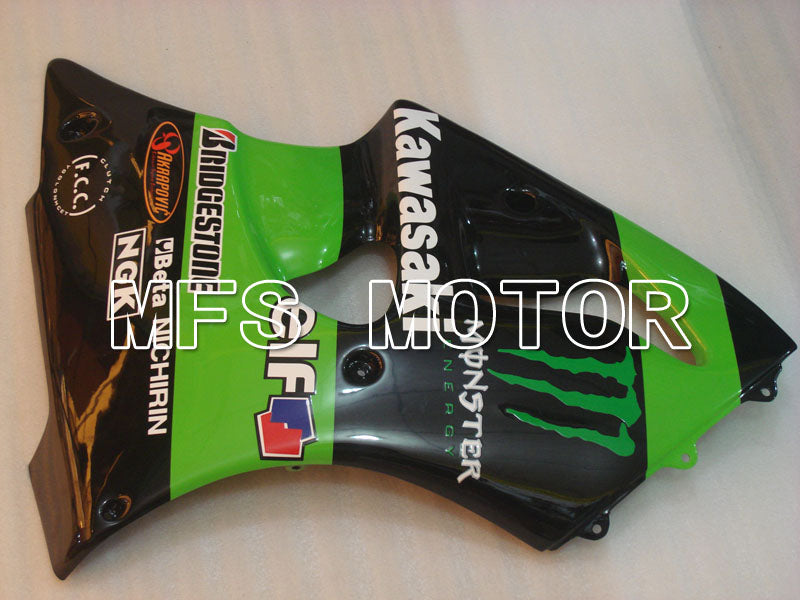 Kawasaki NINJA ZX6R 2000-2002 Injection ABS Fairing - Monster - Black Green - MFS3644
