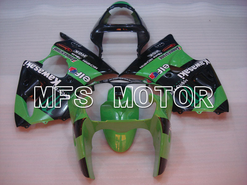 Kawasaki NINJA ZX6R 2000-2002 Injection ABS Fairing - Monster - Black Green - MFS3644