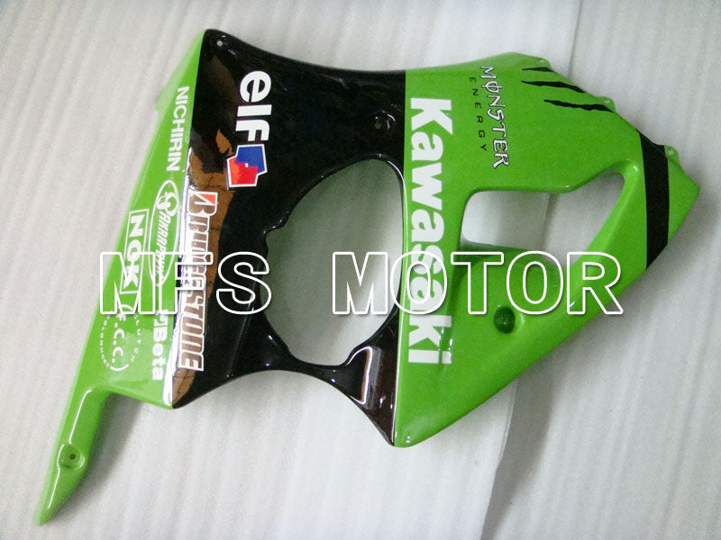 Kawasaki NINJA ZX6R 2000-2002 Injection ABS Fairing - Factory Style - Black Green - MFS3647