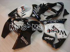 Kawasaki NINJA ZX6R 2000-2002 Injection ABS Fairing - West - Black White - MFS3658
