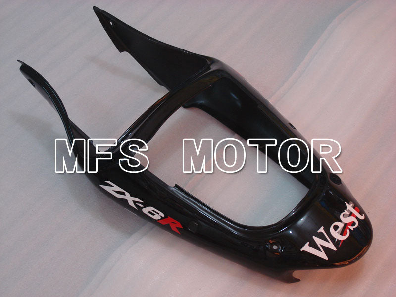 Kawasaki NINJA ZX6R 2000-2002 Injection ABS Fairing - West - Black White - MFS3658