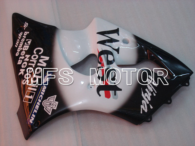Kawasaki NINJA ZX6R 2000-2002 Injection ABS Fairing - West - Black White - MFS3658