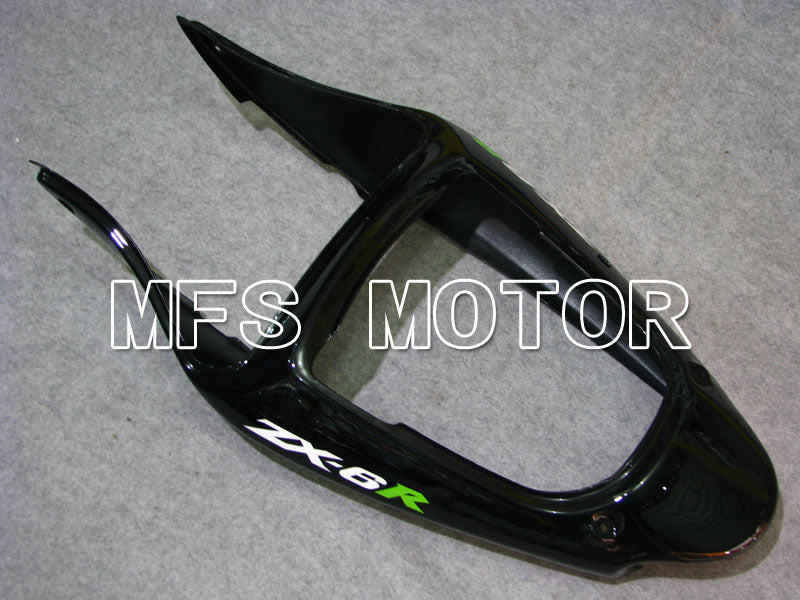 Kawasaki NINJA ZX6R 2000-2002 Injection ABS Fairing - Flame - Black Green - MFS3664