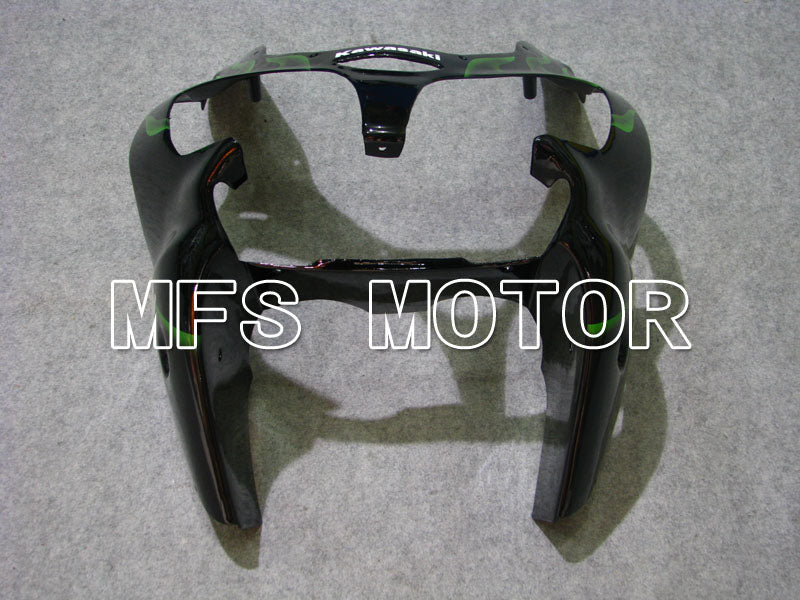 Kawasaki NINJA ZX6R 2000-2002 Injection ABS Fairing - Flame - Black Green - MFS3664