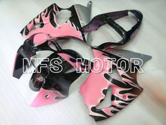 Kawasaki NINJA ZX6R 2000-2002 Injection ABS Fairing - Flame - Black Pink - MFS3680