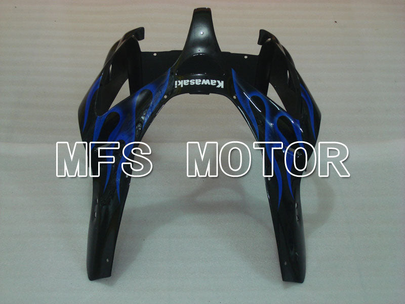 Kawasaki NINJA ZX6R 2000-2002 Injection ABS Fairing - Flame - Black Blue - MFS3682