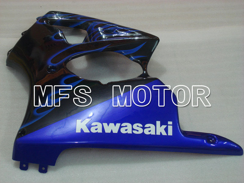 Kawasaki NINJA ZX6R 2000-2002 Injection ABS Fairing - Flame - Black Blue - MFS3682
