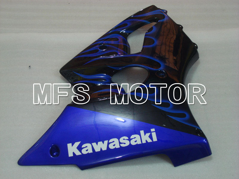 Kawasaki NINJA ZX6R 2000-2002 Injection ABS Fairing - Flame - Black Blue - MFS3682