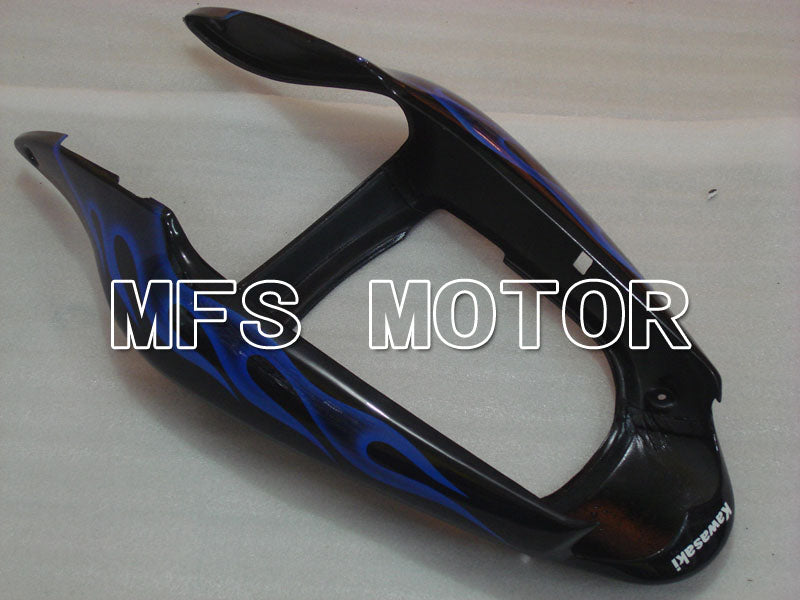 Kawasaki NINJA ZX6R 2000-2002 Injection ABS Fairing - Flame - Black Blue - MFS3682